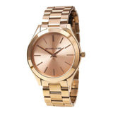 Shop Michael Kors Slim Runway Rose Gold Dial Rose Gold Steel Strap Watch for Women - MK3197 in USA