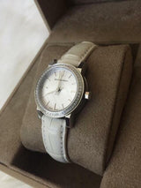 Burberry The City White Diamonds Dial White Leather Strap Watch for Women - BU9221 Buy Now By Burberry