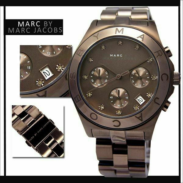 Marc Jacobs Blade Chronograph Brown Dial Brown Steel Strap Watch for Women - MBM3121 Buy Now By Marc Jacobs