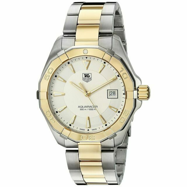 Tag Heuer Aquaracer Quartz White Dial Two Tone Steel Strap Watch for Men - WAY1120.BB0930 Buy Now By Tag Heuer