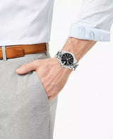 Shop Gucci G Chrono Black Dial Silver Steel Strap Watch For Men - YA101204 in USA