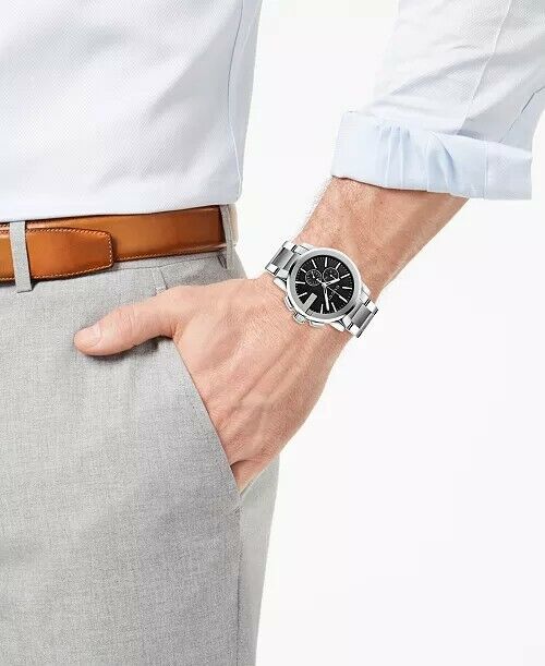 Shop Gucci G Chrono Black Dial Silver Steel Strap Watch For Men - YA101204 in USA