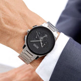 Hugo Boss Peak Black Dial Silver Steel Strap Watch for Men - 1513762 Buy Now By Hugo Boss
