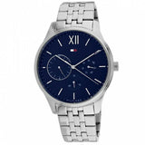 Shop Tommy Hilfiger Damon Chronograph Blue Dial Silver Steel Strap Watch for Men - 1791416 in USA