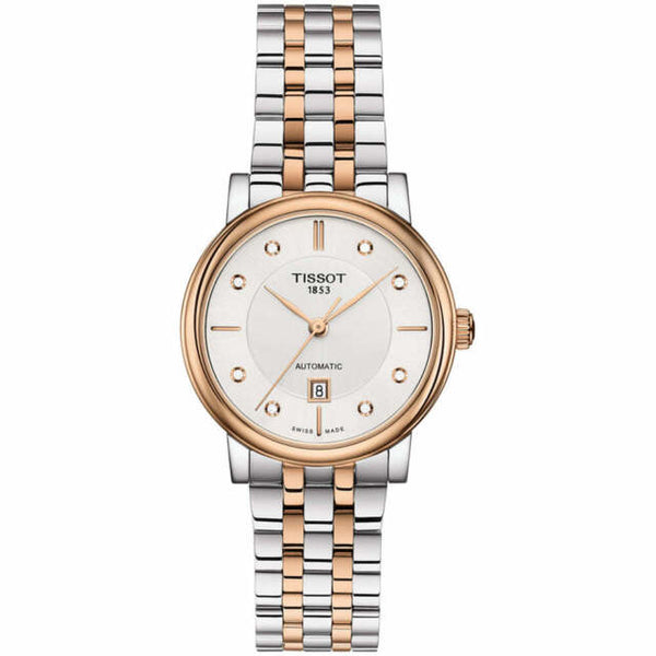 Tissot T Classic Carson Premium Diamonds White Dial Two Tone Steel Strap Watch for Women - T122.207.22.036.00 Buy Now By Tissot