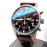 Shop IWC Pilot's Watch Chronograph Edition Brown Dial Brown Leather Strap Watch for Men - IW377713 in USA