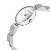 Shop Calvin Klein Wavy Silver Dial Silver Steel Strap Watch for Women - K9U23146 in USA