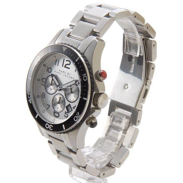Marc Jacobs Rock Chronograph White Dial Silver Steel Strap Watch for Men - MBM5027 Buy Now By Marc Jacobs