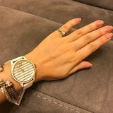 Marc Jacobs Lidia Stripe White Dial White Leather Strap Watch for Women - MBM1164 Buy Now By Marc Jacobs