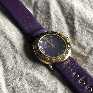 Shop Marc Jacobs Amy Purple Dial Purple Leather Strap Watch for Women - MBM1151 in USA