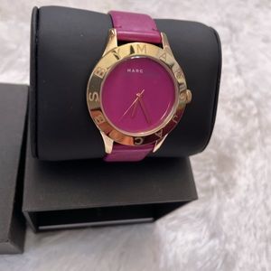 Marc Jacobs Purple Dial Purple Leather Strap Watch for Women - MBM1209 Buy Now By Marc Jacobs