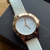Marc Jacobs Blade White Dial White Leather Strap Watch for Women - MBM1201 Buy Now By Marc Jacobs
