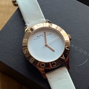 Marc Jacobs Blade White Dial White Leather Strap Watch for Women - MBM1201 Buy Now By Marc Jacobs