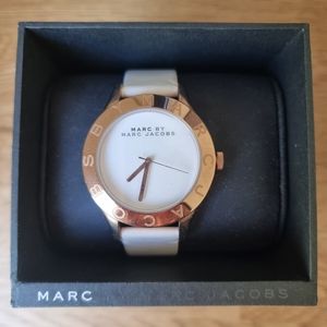 Marc Jacobs Blade White Dial White Leather Strap Watch for Women - MBM1201 Buy Now By Marc Jacobs