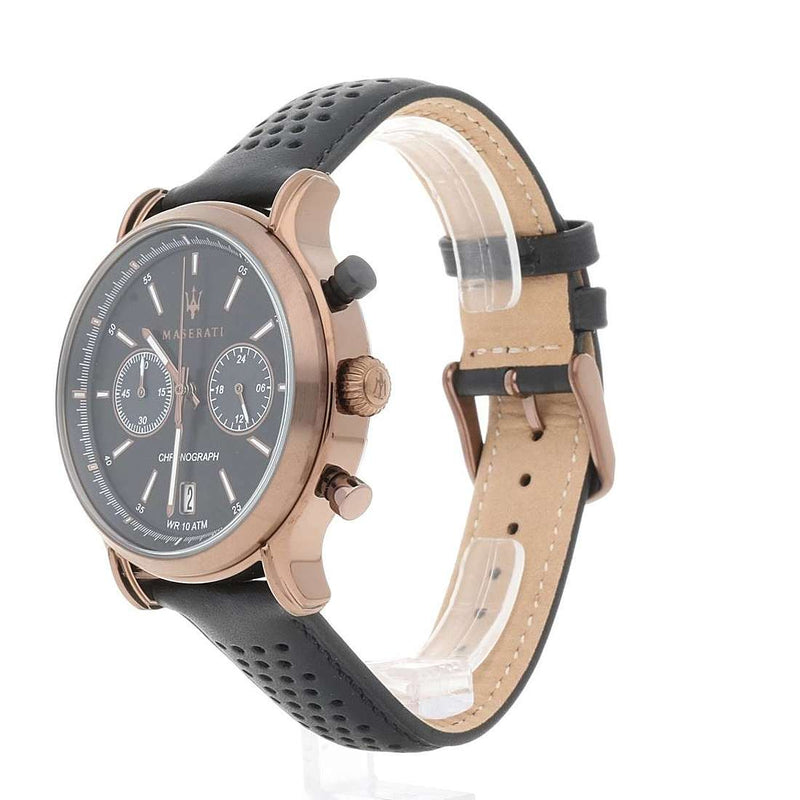 Maserati Legend Chronograph Black Dial Black Leather Strap Watch For Men - R8871638001 Buy Now By Maserati