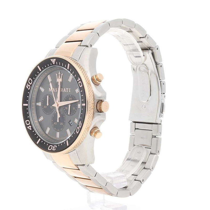 Maserati SFIDA Chronograph Black Dial Two Tone Steel Strap Watch For Men - R8873640002 Buy Now By Maserati