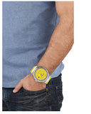 Salvatore Ferragamo F-80 Classic Yellow Dial Yellow Rubber Strap Watch for Men - SFHY01222