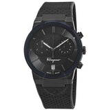 Shop Salvatore Ferragamo Sapphire Chrono Black Dial Black Rubber Strap Watch for Men - SFME00621 in USA