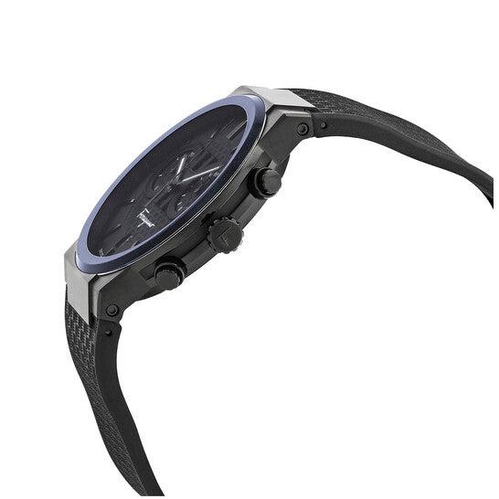 Shop Salvatore Ferragamo Sapphire Chrono Black Dial Black Rubber Strap Watch for Men - SFME00621 in USA
