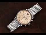 Emporio Armani Aviator Chronograph Beige Dial Silver Steel Strap Watch For Men - AR11239 Buy Now By Emporio Armani