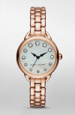 Marc Jacobs Betty Mother of Pearl White Dial Rose Gold Steel Strap Watch for Women - MJ3511