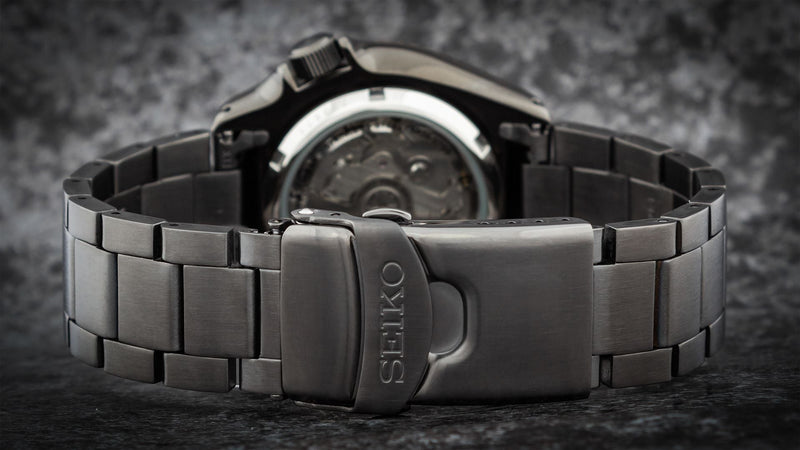 Seiko 5 Sports Automatic Black Dial Black Steel Strap Watch For Men - SRPD65K1 Buy Now By Seiko