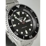 Seiko 5 Sports Automatic Day Date Black Dial Silver Steel Strap Watch for Men - SRPD55K1 Buy Now By Seiko