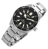 Shop Seiko Prospex Automatic Diver Black Dial Silver Steel Strap Watch For Men - SPB051J1 in USA