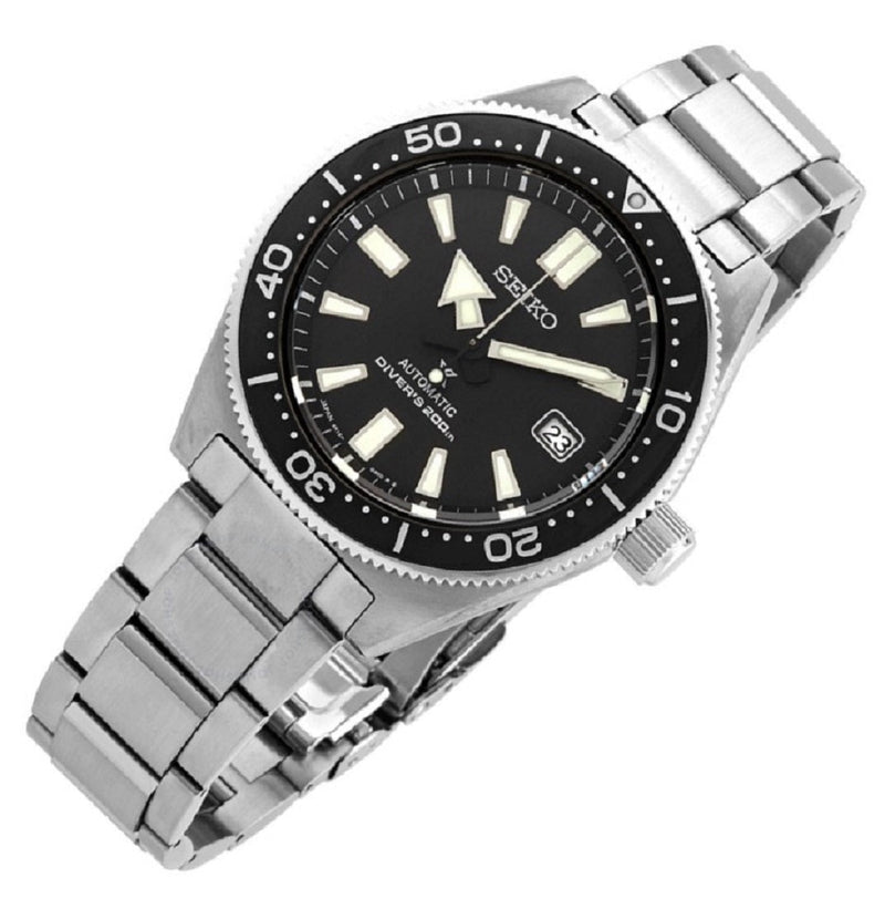 Shop Seiko Prospex Automatic Diver Black Dial Silver Steel Strap Watch For Men - SPB051J1 in USA