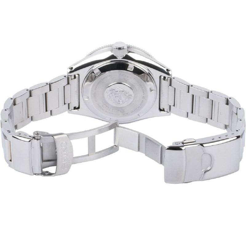 Shop Seiko Prospex Automatic Diver Black Dial Silver Steel Strap Watch For Men - SPB051J1 in USA