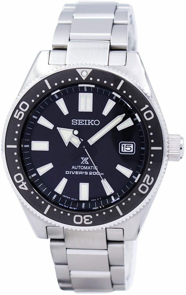 Shop Seiko Prospex Automatic Diver Black Dial Silver Steel Strap Watch For Men - SPB051J1 in USA