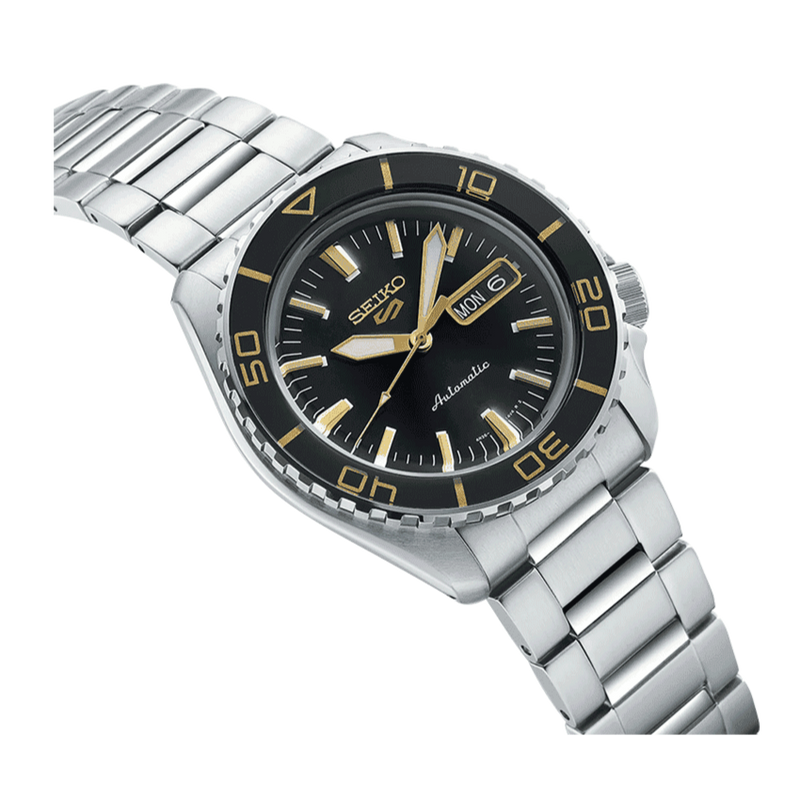 Seiko 5 Sport Automatic SKX Series Black Dial Silver Steel Strap Watch for Men - SRPK99K1 Buy Now By Seiko