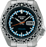 Seiko 5 Sports Checker Flag Special Edition Black Dial Silver Steel Strap Watch For Men - SRPK67K1 Buy Now By Seiko