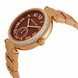 Michael Kors Skylar Maroon Dial Rose Gold Steel Strap Watch for Women - MK6086 Buy Now By Michael Kors