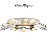 Shop Salvatore Ferragamo F-80 Classic White Dial Two Tone Steel Strap Watch for Men - SFME00821 in USA