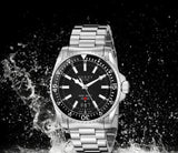 Shop Gucci Dive Quartz Black Dial Silver Steel Strap Watch For Men - YA136301 in USA
