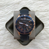 Fossil Grant Sport Chronograph Blue Dial Blue Leather Strap Watch for Men - FS5237 Buy Now By Fossil