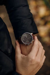 Tommy Hilfiger Daniel Grey Dial Brown Leather Strap Watch for Men - 1710416