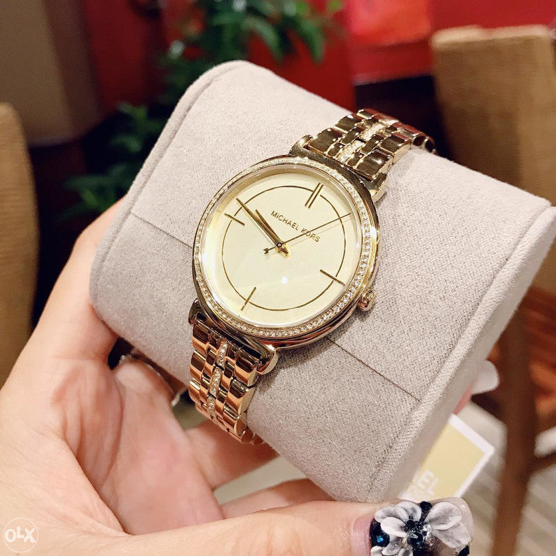 Michael Kors Cinthia Quartz Gold Dial Gold Steel Strap Watch For Women - MK3681 Buy Now By Michael Kors