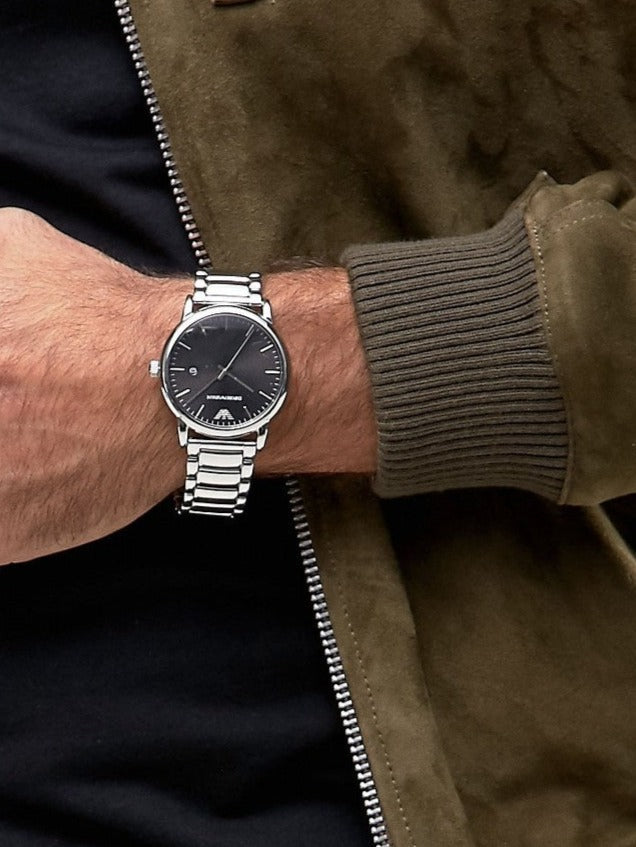 Emporio Armani Luigi Quartz Black Dial Silver Steel Strap Watch For Men - AR2499 Buy Now By Emporio Armani