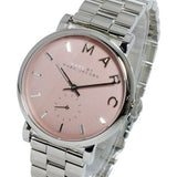 Marc Jacobs Baker Pink Dial Silver Steel Strap Watch for Women - MBM3283