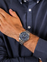 Citizen Eco Drive Chronograph Blue Dial Silver Stainless Steel Watch For Men - CA0690-88L Buy Now By Citizen