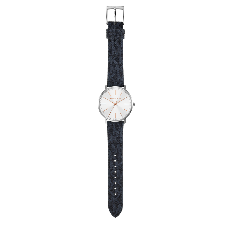 Michael Kors Pyper Quartz Silver Dial Blue Leather Strap Watch For Women - MK7244 Buy Now By Michael Kors