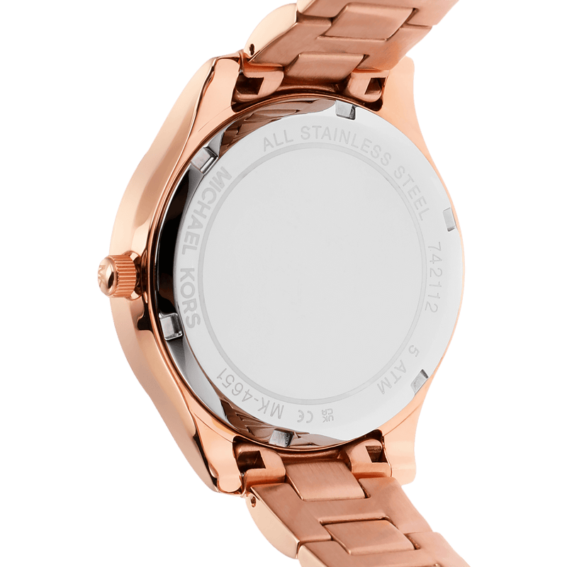 Michael Kors Liliane Three Hand Rose Gold Dial Rose Gold Steel Strap Watch For Women - MK4651 Buy Now By Michael Kors