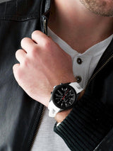 Shop Hugo Boss Velocity Black Dial White Rubber Strap Watch for Men - 1513718 in USA
