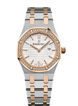 Audemars Piguet Royal Oak Quartz Diamonds White Dial Two Tone Steel Strap Watch for Women - 67651SR.ZZ.1261SR.01