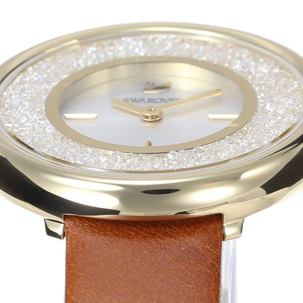 Swarovski Crystalline Pure White Dial Brown Leather Strap Watch for Women - 5275040 Buy Now By Swarovski