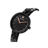 Shop Swarovski Cosmopolitan PVD Black Dial Black Steel Strap Watch for Women - 5547646 in USA