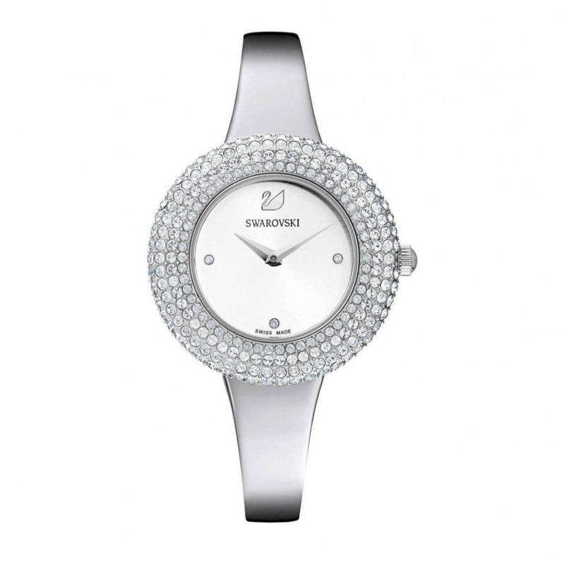 Shop Swarovski Crystal Rose Silver Dial Silver Steel Strap Watch for Women - 5483853 in USA
