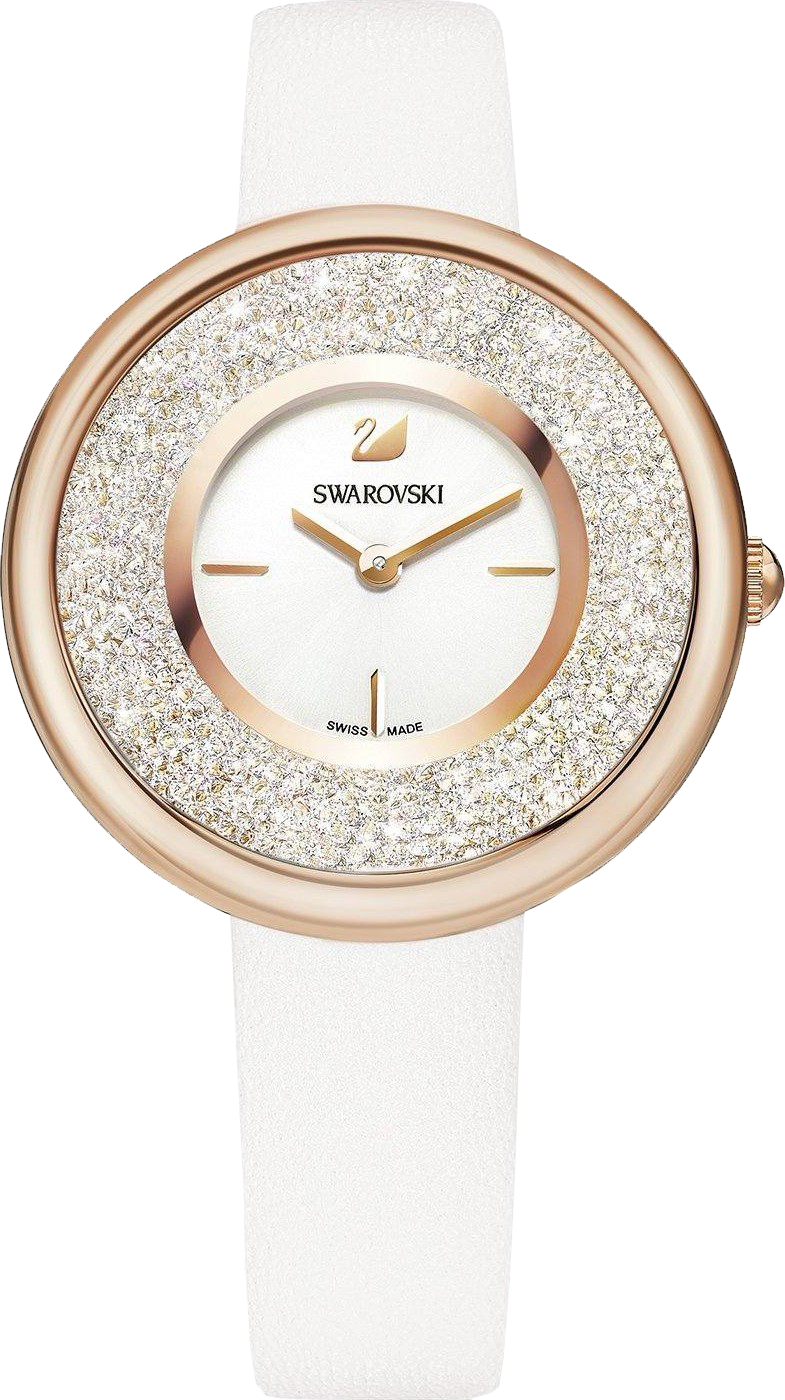 Swarovski Crystalline Pure White Dial White Leather Strap Watch for Women - 5376083 Buy Now By Swarovski